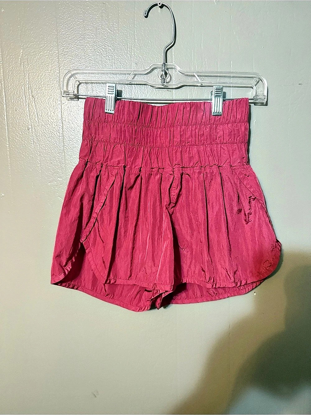 Free People Women'Small Pink Nylon Shorts Size Small
